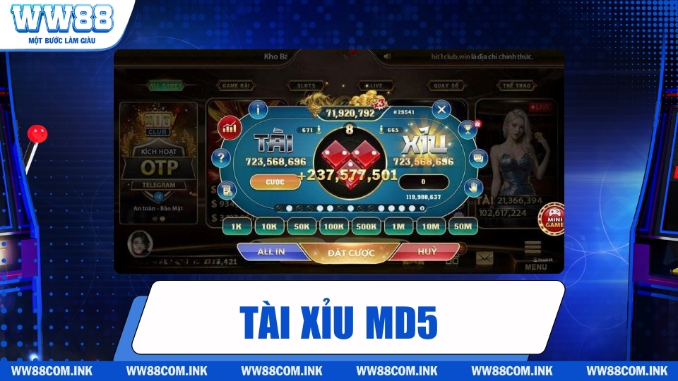 Giới thiệu siêu phẩm game Tài Xỉu MD5